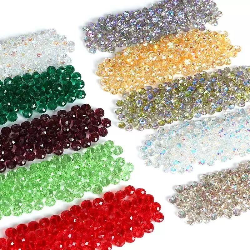 3A Electroplated Colorful Glass Crystal Beads for DIY Jewelry Making
