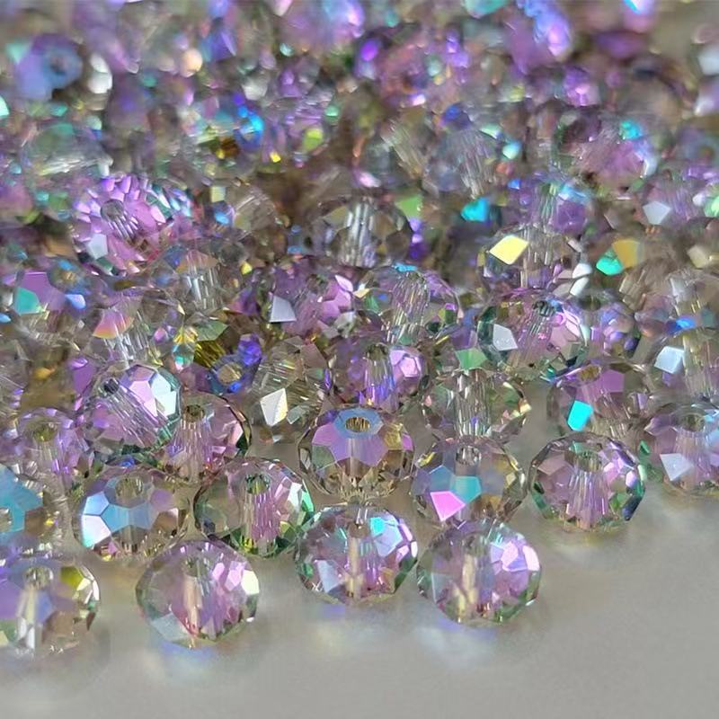3A Electroplated Colorful Glass Crystal Beads for DIY Jewelry Making