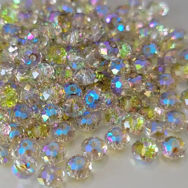 3A Electroplated Colorful Glass Crystal Beads for DIY Jewelry Making
